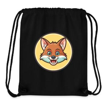 Fox Kawaii Cartoon Character Animal Pet Face - Stanley/Stella Recycled Gym Bag - black - Front