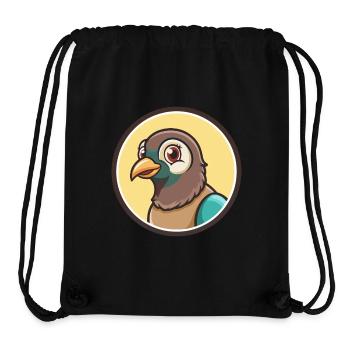 Taube Kawaii Cartoon Figur Tier Haustier Gesicht - Stanley/Stella recycelter Gym Bag - Schwarz - Vorne