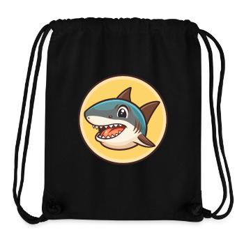 Hai Kawaii Cartoon Figur Tier Haustier Gesicht - Stanley/Stella recycelter Gym Bag - Schwarz - Vorne