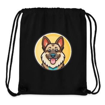 Race de chien de berger des Carpates, dessin animé amusant Kawaii - Sac à cordon recyclé Stanley/Stella - noir - Devant
