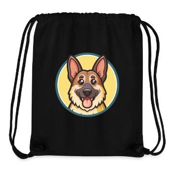 Deutscher Schafpudel Hunderasse Karikatur Kawaii - Stanley/Stella recycelter Gym Bag - Schwarz - Vorne