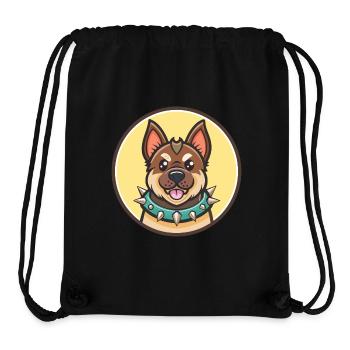 Molosse D’épire Chien Race Dessin Animé Kawaii - Sac à cordon recyclé Stanley/Stella - noir - Devant
