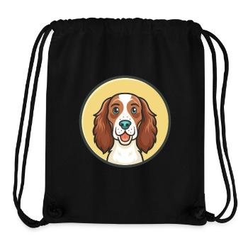 Irische Rot Und Weiß Setter Hund Rasse Lustige Karikatur - Stanley/Stella recycelter Gym Bag - Schwarz - Vorne