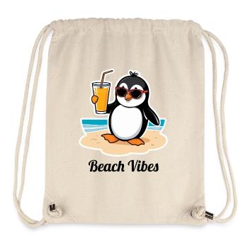 Casual beach penguin – summer holiday feeling - Stanley/Stella Recycled Gym Bag - natural - Front