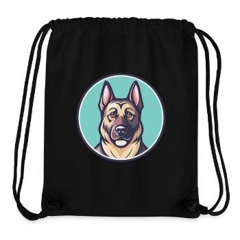 Aryan Molosse Chien Race Dessin animé Kawaii Clipart - Sac à cordon recyclé Stanley/Stella - noir - Devant