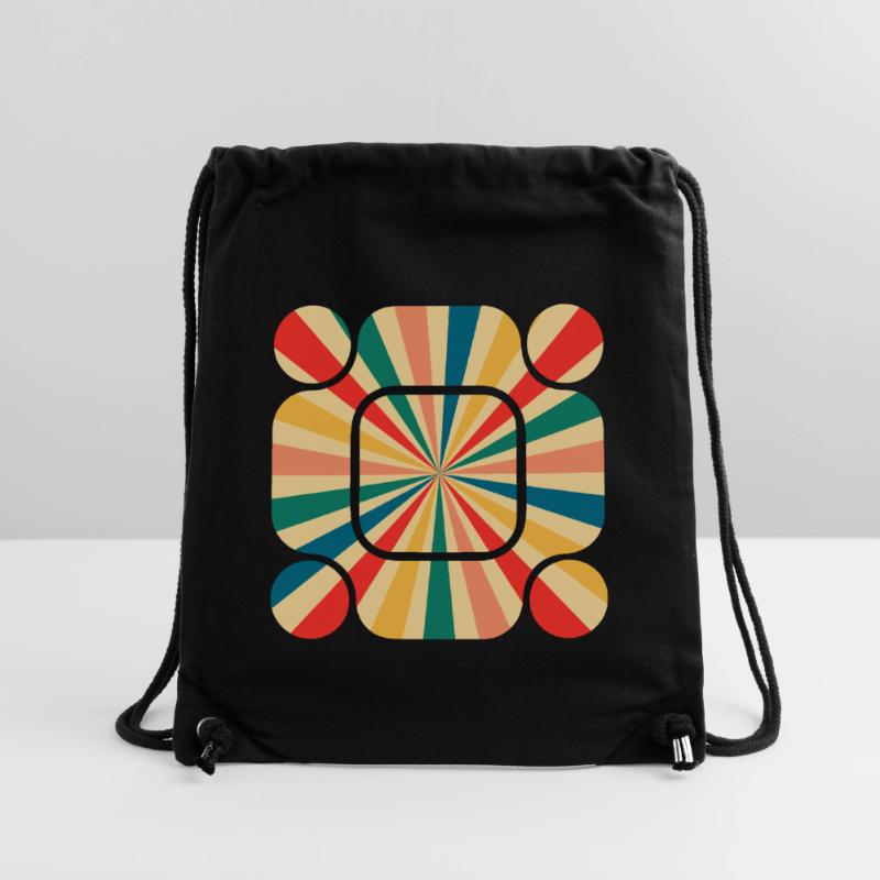 Retro Pattern: Tauchen Sie ein in die Schwingung der Farben Stanley/Stella recycelter Gym Bag