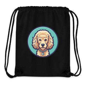 Schnurpudel Hund Rasse Cartoon Kawaii Clipart Haustier - Stanley/Stella recycelter Gym Bag - Schwarz - Vorne