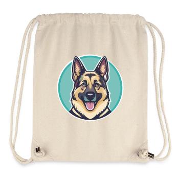 Deutscher Schafpudel Hunderasse Karikatur Kawaii - Stanley/Stella recycelter Gym Bag - Naturweiß - Vorne