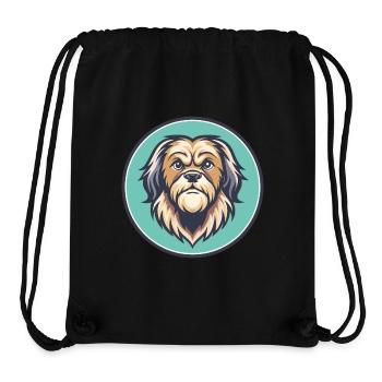 Griffon Nivernais Hunderasse Cartoon Kawaii Clipart - Stanley/Stella recycelter Gym Bag - Schwarz - Vorne