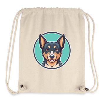 Lancashire Heeler Dog Breed Cartoon Kawaii Clipart - Stanley/Stella Recycled Gym Bag - natural - Front