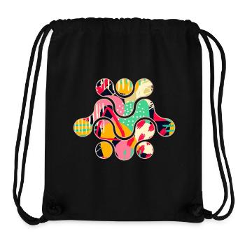 Kaleidoscope of Colors: A Geometric Symphony - Stanley/Stella Recycled Gym Bag - black - Front