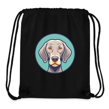 Weimaraner Hund Rasse Cartoon Kawaii Clipart Tier - Stanley/Stella recycelter Gym Bag - Schwarz - Vorne