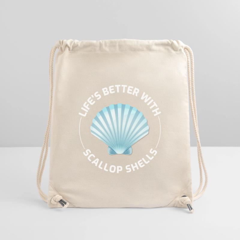 Scallop Seashells Collector Beachcomber Shellfish Stanley/Stella Recycled Gym Bag