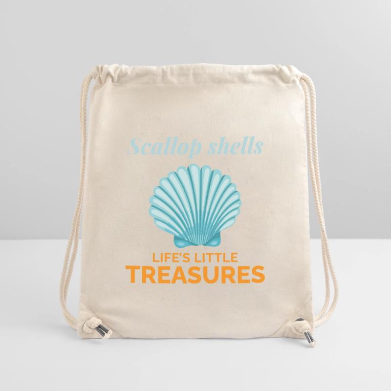 Scallop Seashells Collector Beachcomber Shellfish Stanley/Stella Recycled Gym Bag