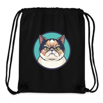 Exotische Kurzhaarkatze Rasse Cartoon Kawaii Tier - Stanley/Stella recycelter Gym Bag - Schwarz - Vorne