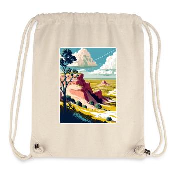 Theodore Roosevelt National Park Travel Poster WPA - Stanley/Stella Recycled Gym Bag - natural - Front