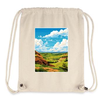 Theodore Roosevelt National Park Travel Poster WPA - Stanley/Stella Recycled Gym Bag - natural - Front