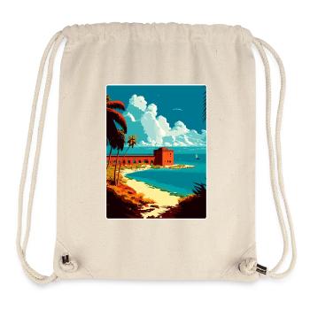 Trockener Tortugas Nationalpark Reiseposter Souvenir - Stanley/Stella recycelter Gym Bag - Naturweiß - Vorne