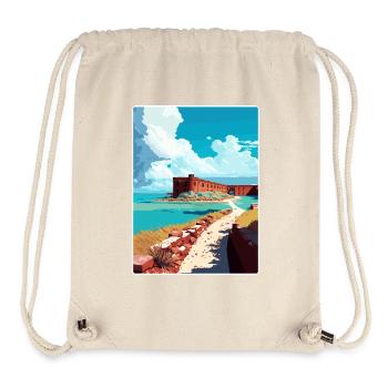 Trockener Tortugas Nationalpark Reiseposter Souvenir - Stanley/Stella recycelter Gym Bag - Naturweiß - Vorne