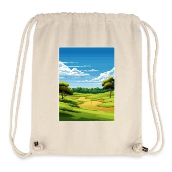 Shinnecock Hills Golfplatz Reise Posterkarte - Stanley/Stella recycelter Gym Bag - Naturweiß - Vorne
