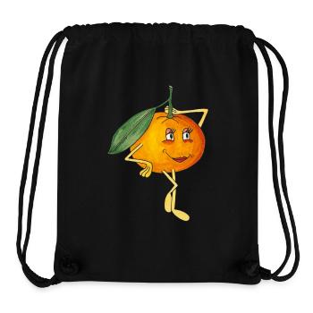 Cute Tangerine Cute Comic Style Fruit Fruit - Stanley/Stella Recycled Gym Bag - black - Front