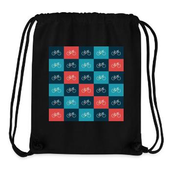 Vibrant Bicycle Pattern Artwork - Stanley/Stella Recycled Gym Bag - black - Front
