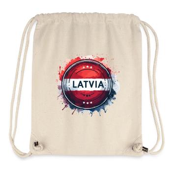 Latvia Flag Flag Gift - Stanley/Stella Recycled Gym Bag - natural - Front