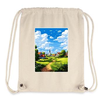 Lausitz Deutschland Reiseposter Souvenir Farbe WPA - Stanley/Stella recycelter Gym Bag - Naturweiß - Vorne