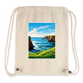 North Coast 500 Scotland Voyage Poster Souvenir - Sac à cordon recyclé Stanley/Stella - blanc naturel - Devant