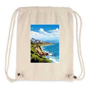 Lima Peru Travel Poster Souvenir Postcard Painting - Stanley/Stella Recycled Gym Bag - natural - Front