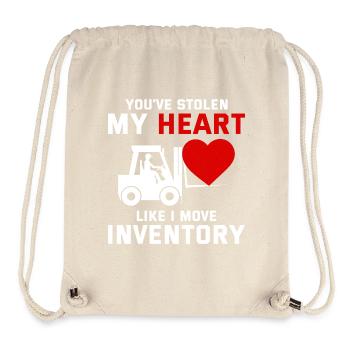 Forklift Operator Driver Valentine’s Day Funny - Stanley/Stella Recycled Gym Bag - natural - Front