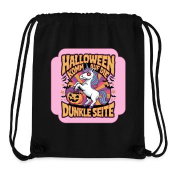 Halloween Spuk Einhorn - Komm auf die dunkle Seite - Stanley/Stella recycelter Gym Bag - Schwarz - Vorne