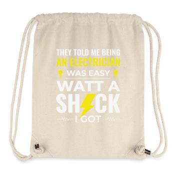Electrician Humor Electrical Technician Engineer - Stanley/Stella Recycled Gym Bag - natural - Front