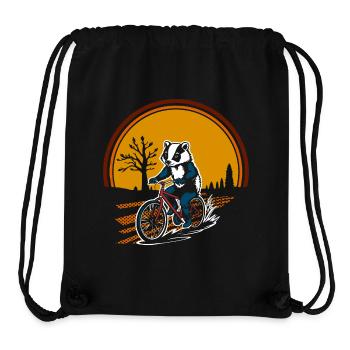 Radl Dachs Herbst - Bike Badger - 4 Black- DIGITAL - Stanley/Stella recycelter Gym Bag - Schwarz - Vorne