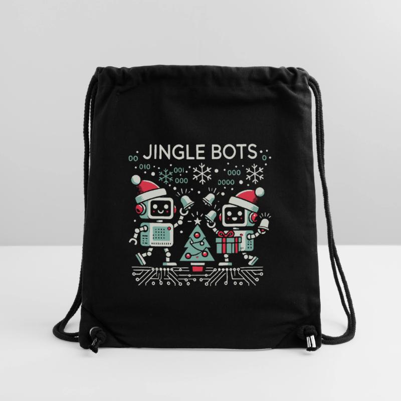 Jingle Bots - Christmas Robots with Binary Code Stanley/Stella Recycled Gym Bag