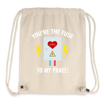 Elektriker Valentine: Du bist die Sicherung für mein Panel - Stanley/Stella recycelter Gym Bag - Naturweiß - Vorne