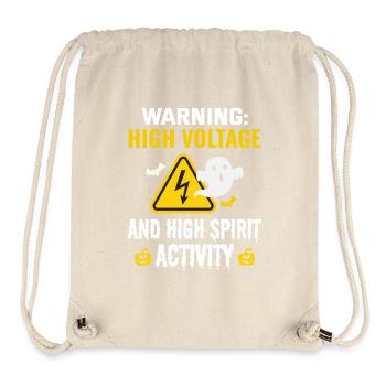 Elektriker Halloween: Hochspannung, hoher Geist - Stanley/Stella recycelter Gym Bag - Naturweiß - Vorne