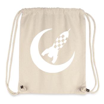 White rocket and half moon - Stanley/Stella Recycled Gym Bag - natural - Front
