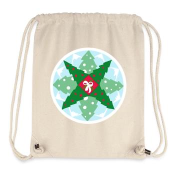 motif de noël - Sac à cordon recyclé Stanley/Stella - blanc naturel - Devant
