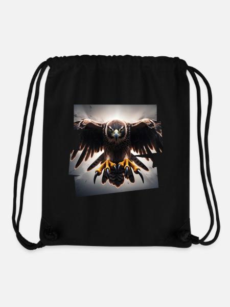 Eagle Frontal Attack - Stanley/Stella Recycled Gym Bag - black