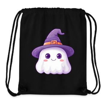 Fantôme mignon - Sac à cordon recyclé Stanley/Stella - noir - Devant