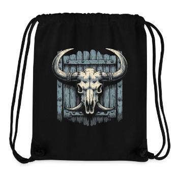 Bison-Schädel - Stanley/Stella recycelter Gym Bag - Schwarz - Vorne