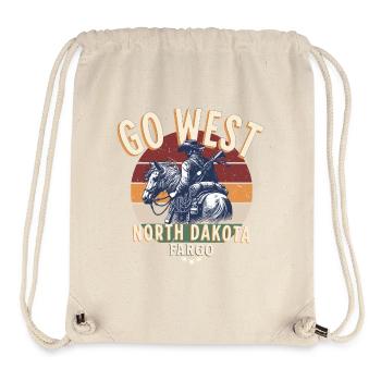 North Dakota Go west - Stanley/Stella Recycled Gym Bag - natural - Front