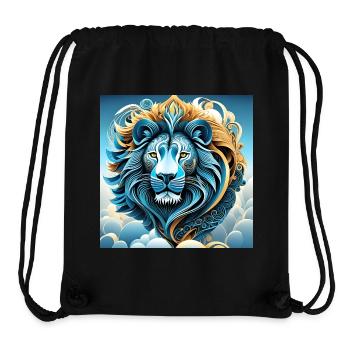 Abstract Portrait of a Lion in the Clouds - Stanley/Stella Recycled Gym Bag - black - Front