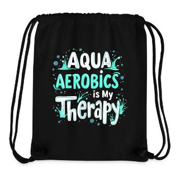 Aqua Aerobics Is My Therapy - Stanley/Stella Recycled Gym Bag - black - Front
