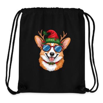 Christmas Corgi - Stanley/Stella recycelter Gym Bag - Schwarz - Vorne