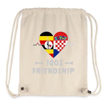 Uganda and Croatia 100% friendship - Stanley/Stella Recycled Gym Bag - natural - Front