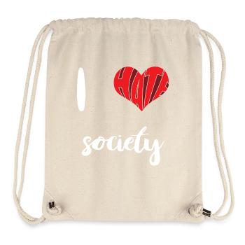 Société de la haine Stop Hate Anti Hate - Sac à cordon recyclé Stanley/Stella - blanc naturel - Devant