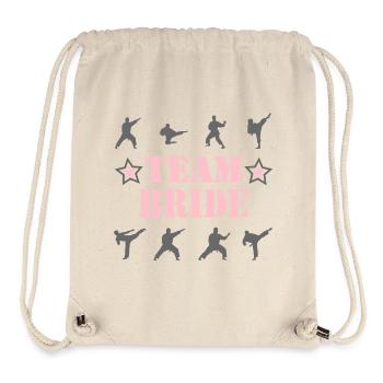 ÉQUIPE DE LA MARIÉE - Sac à cordon recyclé Stanley/Stella - blanc naturel - Devant