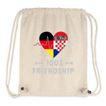 Deutschland und Kroatien 100% Freundschaft - Stanley/Stella recycelter Gym Bag - Naturweiß - Vorne